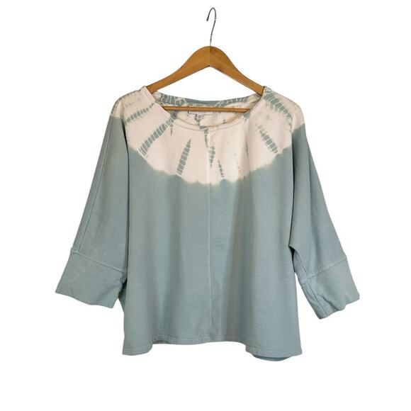 J.Jill Women's Tie Dye Organic Cotton Pullover Sweatshirt Size XLP Multi Relaxed - Picture 1 of 7